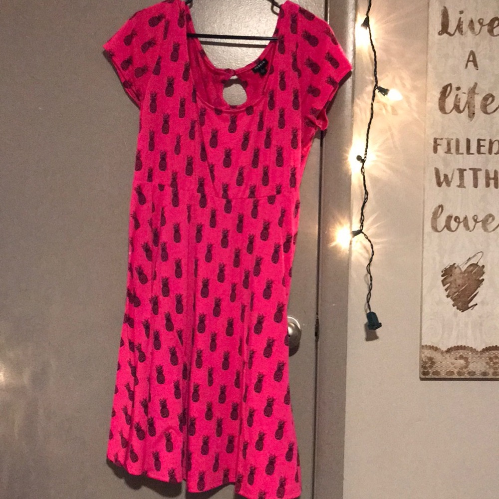 Pink with pineapple dress